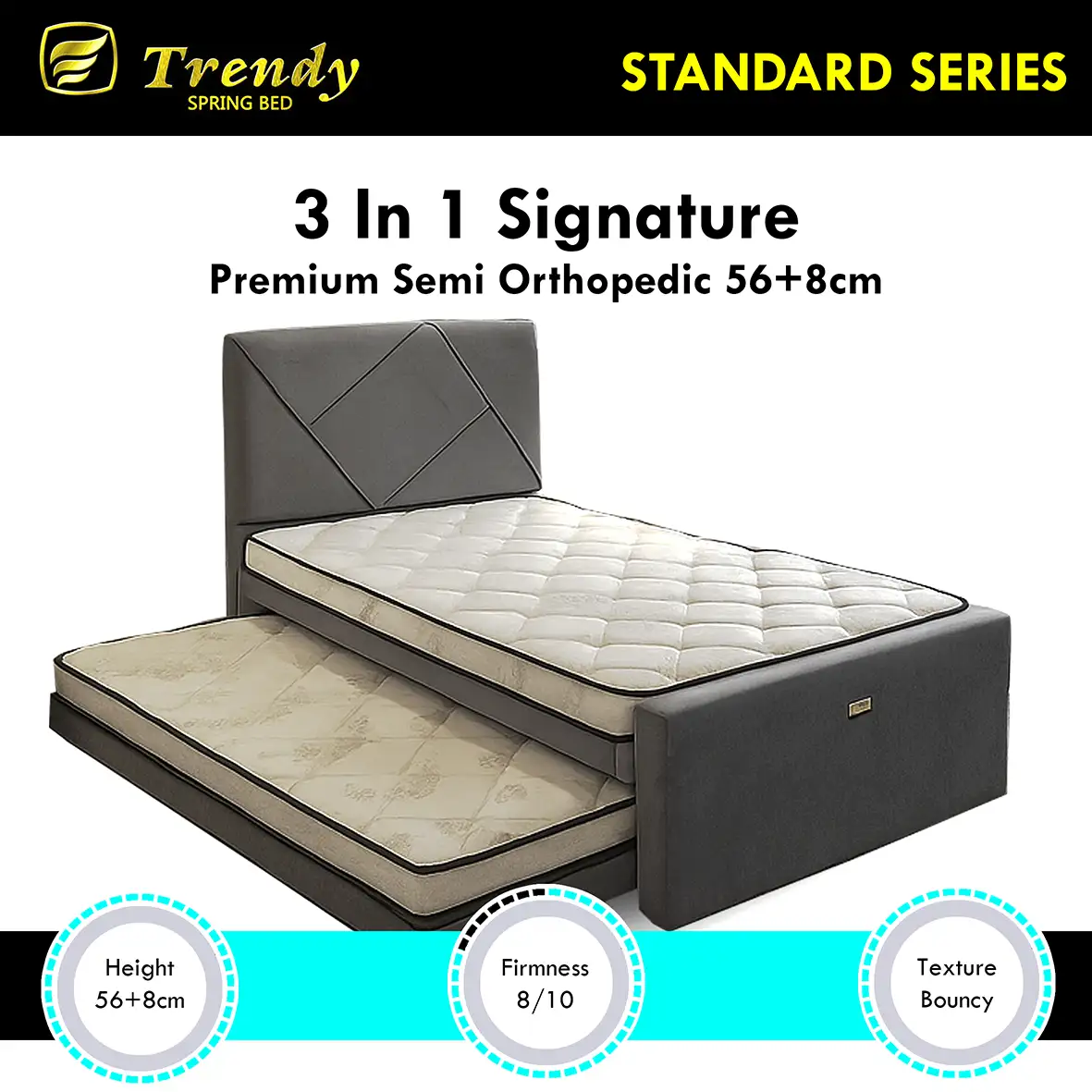 Trendy 3in1 Signature - Kasur Busa Latex Multifungsi